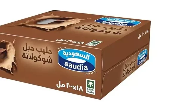 حليب السعودية بالشوكولاته ١٨ × ٢٠٠ مل